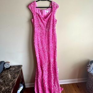 Pink Sequin Mermaid Gown